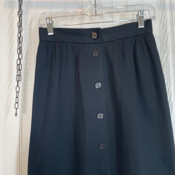 Jaeger Women’s Black Button-Down A-Line Skirt Size S - Picture 2 of 5